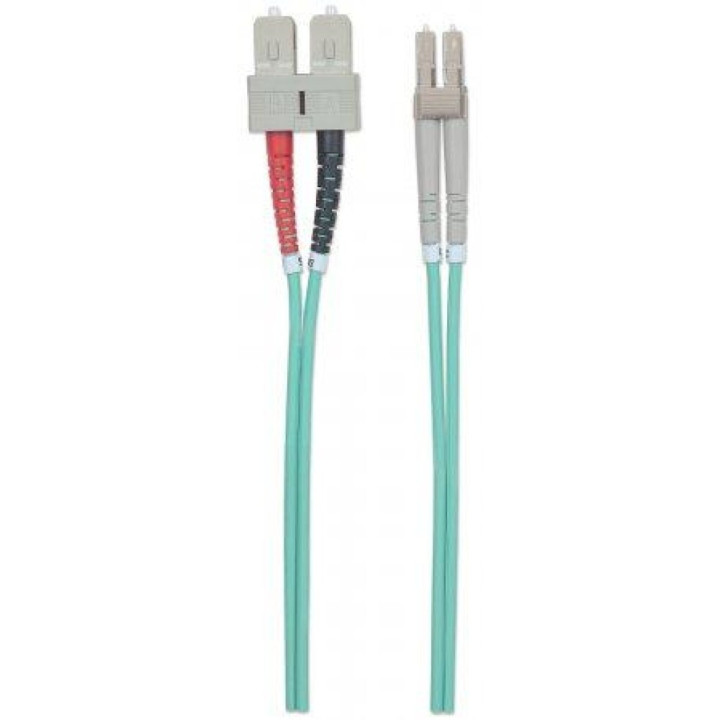 Techly ILWL D5-SCLC-100/OM3 câble InfiniBand et à fibres optiques 10 m SC LC Couleur aqua