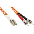 Techly ST-LC M-M 20m câble InfiniBand et à fibres optiques Orange