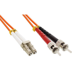 Techly ST-LC M-M 20m câble InfiniBand et à fibres optiques Orange
