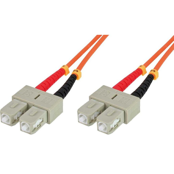 Techly 1m SC/SC 50/125 câble InfiniBand et à fibres optiques Orange