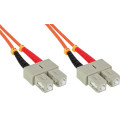 Techly 3m SC/SC 50/125 câble InfiniBand et à fibres optiques Orange
