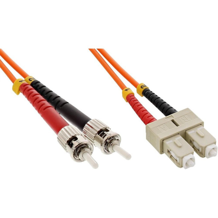 Techly 20m SC/ST 50/125 câble InfiniBand et à fibres optiques Orange