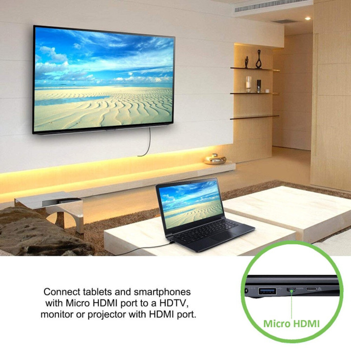 Techly ICOC HDMI-4-AD5 câble HDMI 5 m HDMI Type A (Standard) HDMI Type D (Micro) Noir