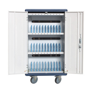 Techly I-CABINET-30DUTY chariot et rangement roulant Classe mobile de charge et de gestion Blanc, Bleu