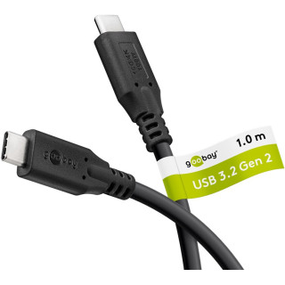 Goobay 74200 câble USB USB 3.2 Gen 1 (3.1 Gen 1) 1 m USB C 10 Gbit/s 100 W Noir