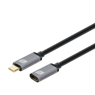 Techly ICOC MUSB322-CMF-010 câble USB USB 3.2 Gen 2 (3.1 Gen 2) 1 m USB C 10 Gbit/s Noir, Gris