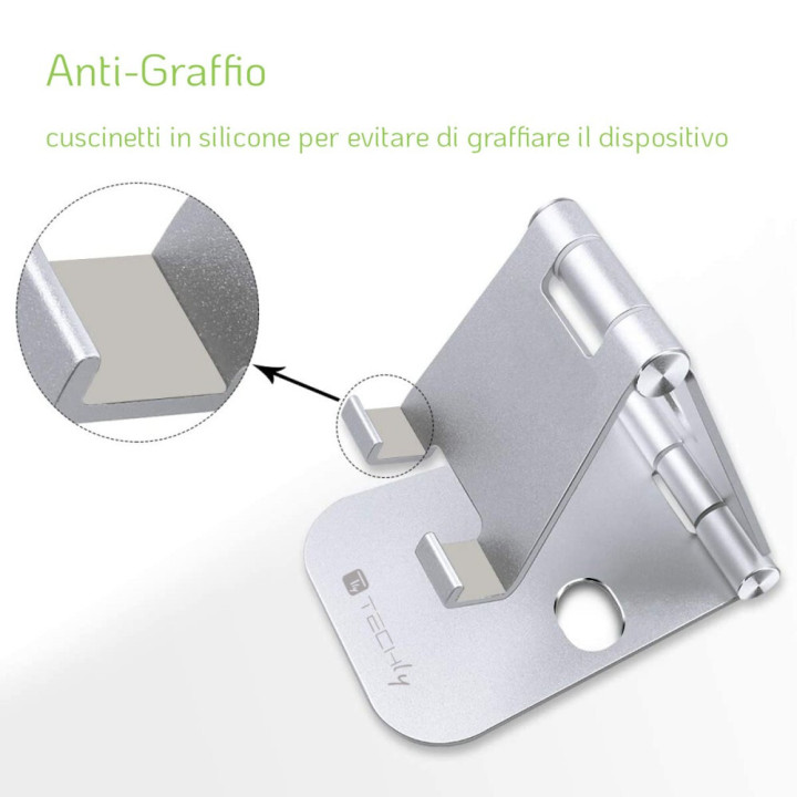 Techly I-SMART-STAND6 support Support passif Mobile/smartphone Argent
