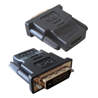Techly DVI-D - HDMI M/F Noir