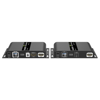Techly IDATA EXT-EF2000AV4 extension audio/video Émetteur et récepteur AV Noir