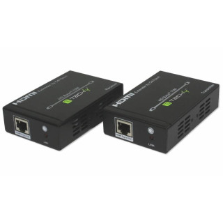 Techly IDATA EXT-E70-4K extension audio/video Émetteur et récepteur AV Noir