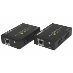 Techly IDATA EXT-E70-4K extension audio/video Émetteur et récepteur AV Noir