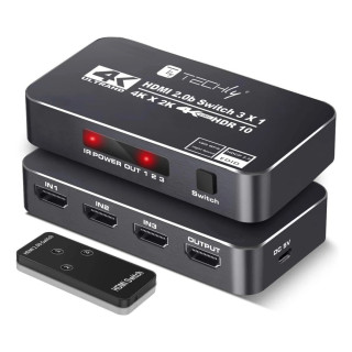 Techly IDATA HDMI2-4K3160B commutateur vidéo HDMI