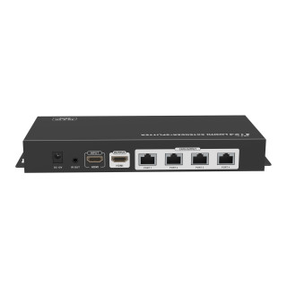 Techly IDATA EX-HL41TY2 extension audio/video Émetteur et récepteur AV Noir