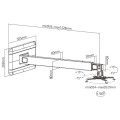 Techly ICA-PM 21 support pour projecteurs Mur Noir