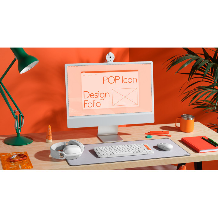 Logitech Pop Icon Combo clavier Souris incluse Universel Bluetooth AZERTY Français Blanc