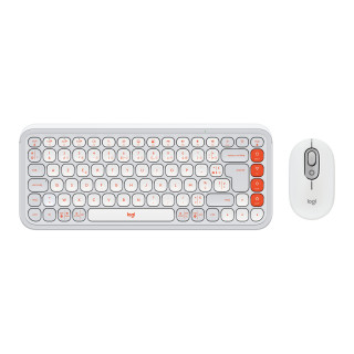 Logitech Pop Icon Combo clavier Souris incluse Universel Bluetooth AZERTY Français Blanc