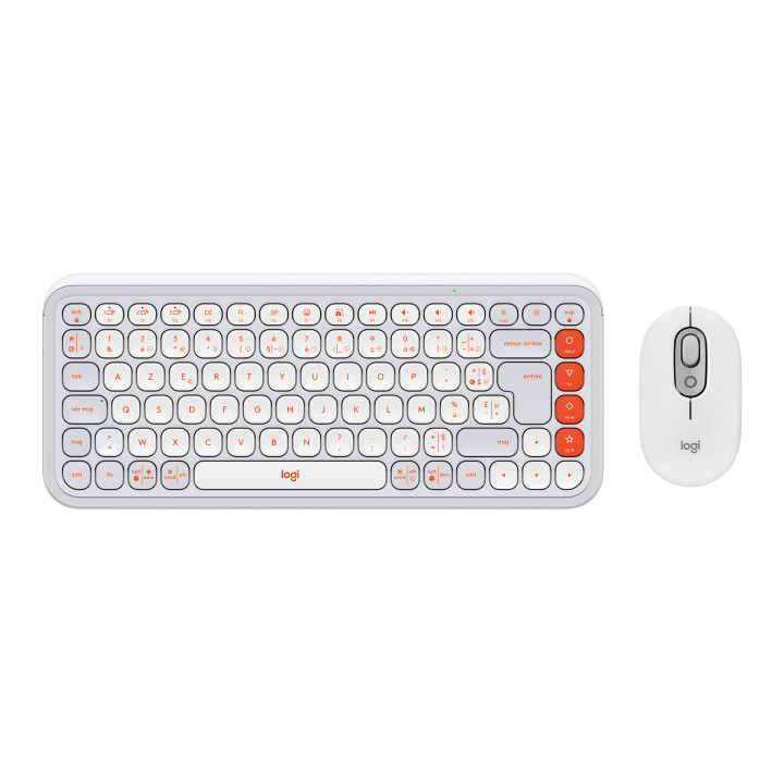 Logitech Pop Icon Combo clavier Souris incluse Universel Bluetooth AZERTY Français Blanc