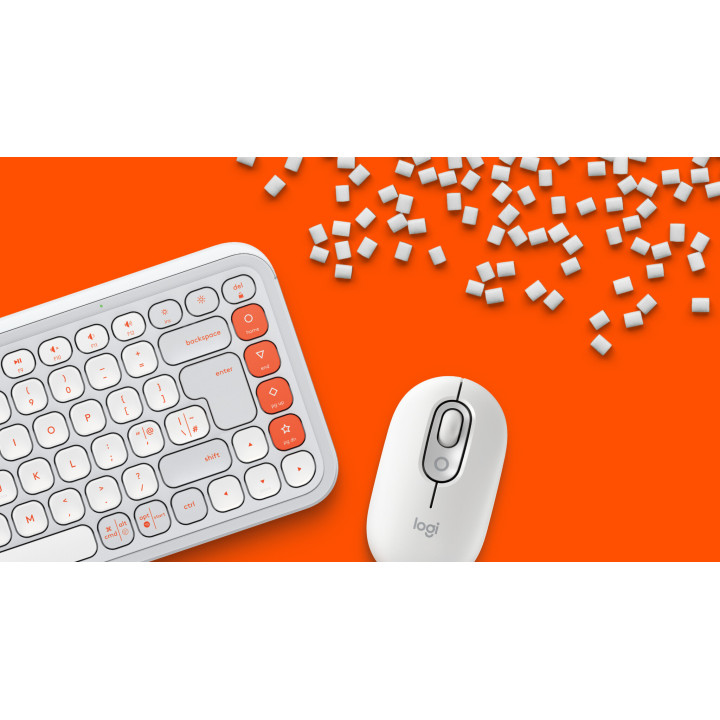 Logitech Pop Icon Combo clavier Souris incluse Universel Bluetooth AZERTY Français Blanc