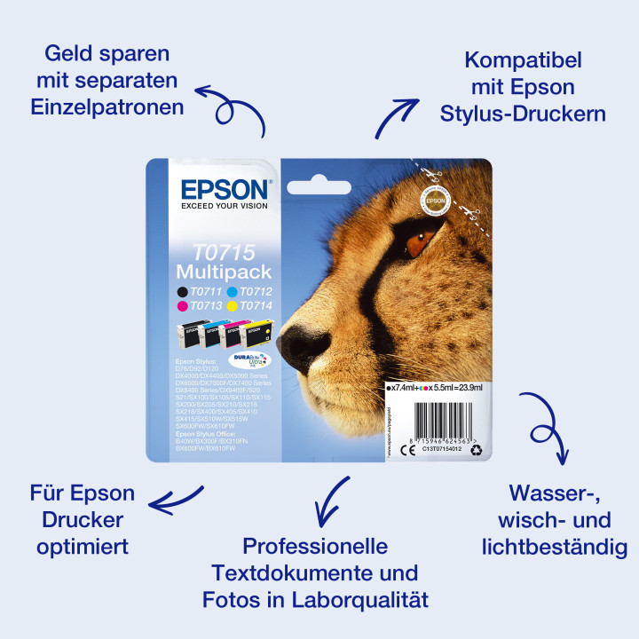 Epson Singlepack Black T0711 DURABrite Ultra Ink
