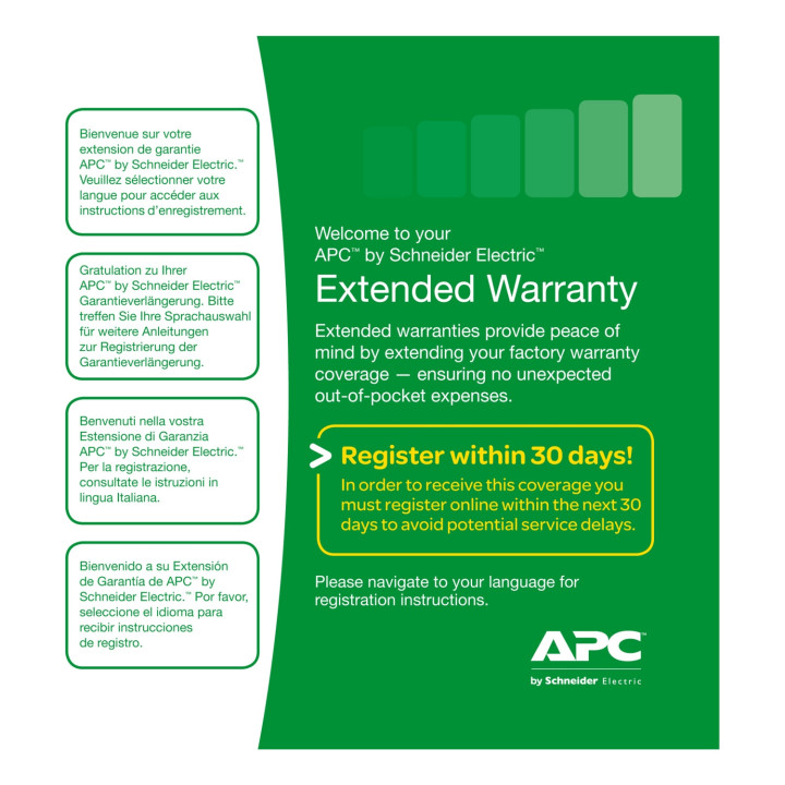 APC WBEXTWAR3YR-NB-07 extension de garantie et support