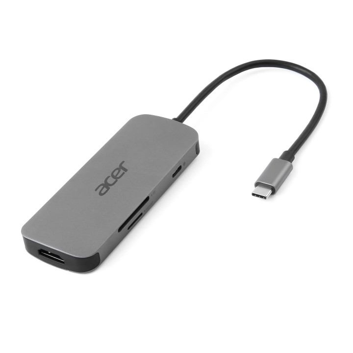 Acer 7in1 Type C Dongle Avec fil USB 3.2 Gen 1 (3.1 Gen 1) Type-C Argent
