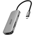 Acer 7in1 Type C Dongle Avec fil USB 3.2 Gen 1 (3.1 Gen 1) Type-C Argent