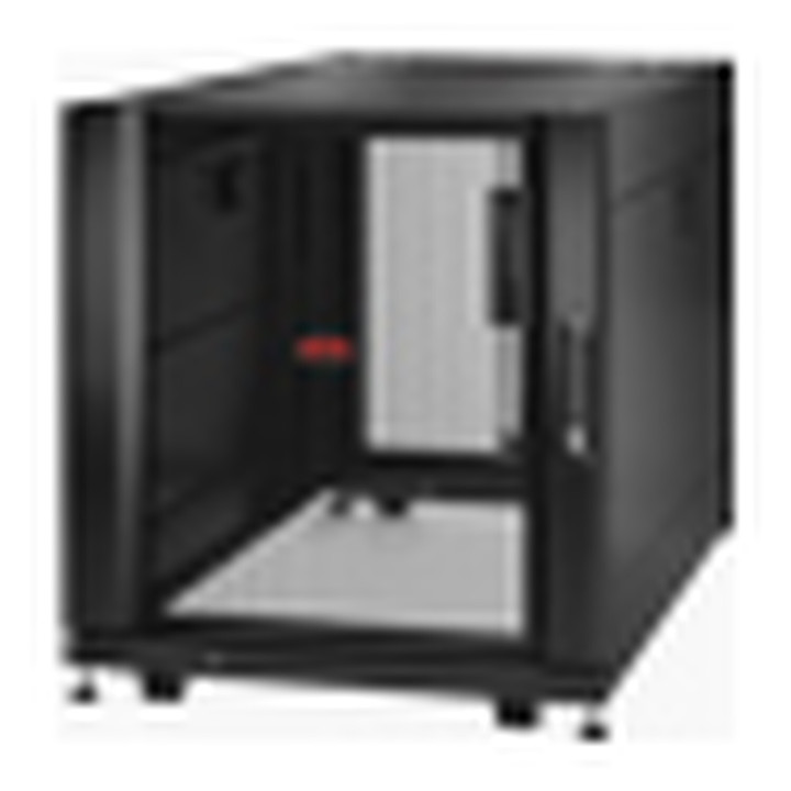 APC Coffret NetShelter SX 12U, pour armoire en rack serveur 600 x 1 070 mm, avec panneaux latéraux noirs, emballage antichoc