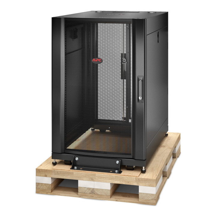 APC Coffret NetShelter SX 18U, pour armoire en rack serveur 600 x 900 mm, avec panneaux latéraux noirs, emballage antichoc