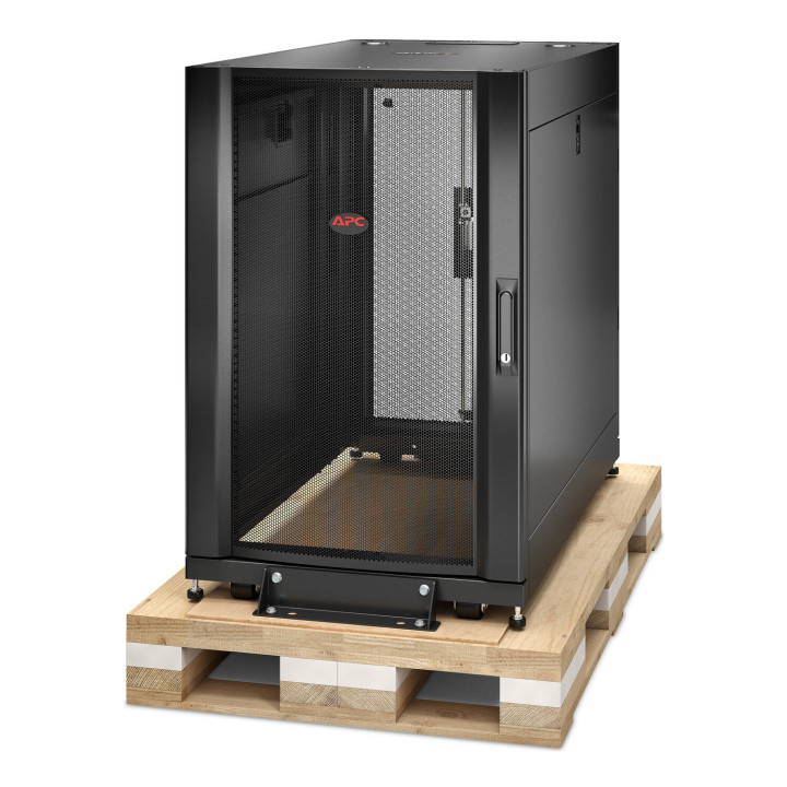 APC Coffret NetShelter SX 18U, pour armoire en rack serveur 600 x 1 070 mm, avec panneaux latéraux noirs, emballage antichoc