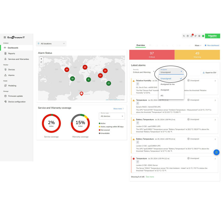 Schneider Electric Subscription, Ecostruxure IT Expert, 3 years, Digital, Remote monitoring and man