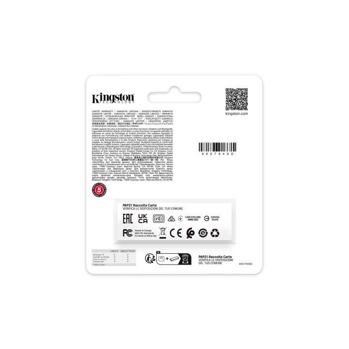 Kingston Technology DataTraveler 64GB Portable USB 3.2 Gen 1 Exodia S (Noir/Noir)
