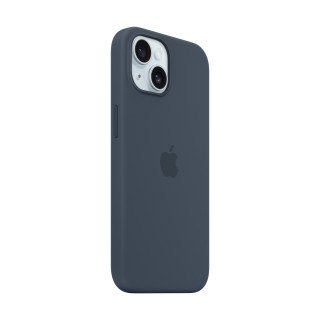 Apple Coque en silicone avec MagSafe pour iPhone 15 - Bleu orage