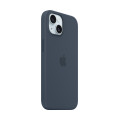Apple Coque en silicone avec MagSafe pour iPhone 15 - Bleu orage