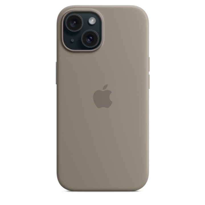 Apple Coque en silicone avec MagSafe pour iPhone 15 - Argile