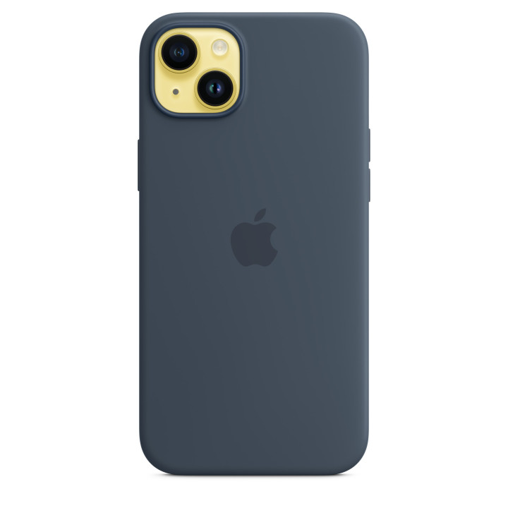 Apple Coque en silicone avec MagSafe pour iPhone 14 Plus - Bleu orage