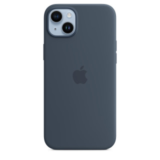 Apple Coque en silicone avec MagSafe pour iPhone 14 Plus - Bleu orage