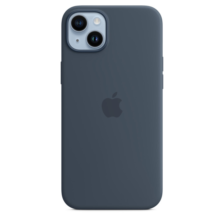 Apple Coque en silicone avec MagSafe pour iPhone 14 Plus - Bleu orage