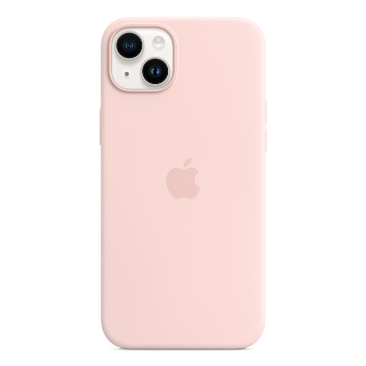 Apple Coque en silicone avec MagSafe pour iPhone 14 Plus - Rose craie