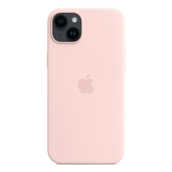 Apple Coque en silicone avec MagSafe pour iPhone 14 Plus - Rose craie