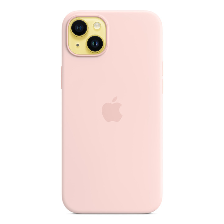 Apple Coque en silicone avec MagSafe pour iPhone 14 Plus - Rose craie