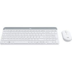 Logitech Slim MK470 clavier Souris incluse Universel RF sans fil QWERTY Anglais britannique Blanc