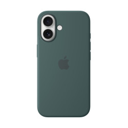 Apple Coque en silicone avec MagSafe pour iPhone 16 - Vert lacustre