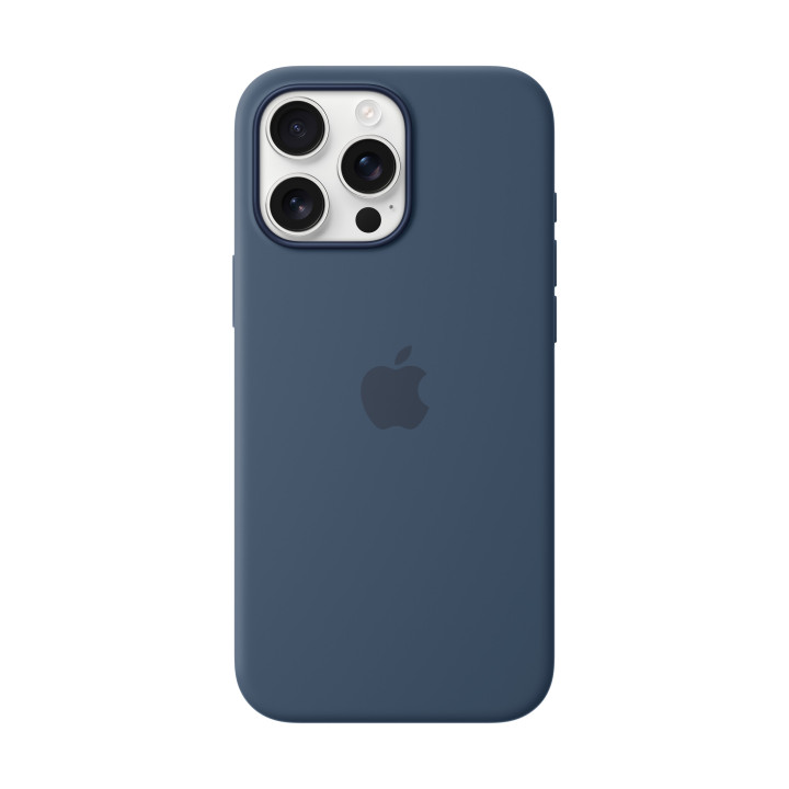 Apple Coque en silicone avec MagSafe pour iPhone 16 Pro Max - Denim
