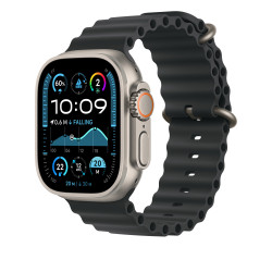 Apple MXTM3ZM/A accessoire intelligent à porter sur soi Bande Noir Fluoroélastomère, Titane