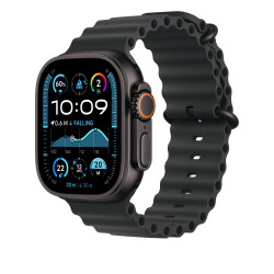Apple MYPF3ZM/A accessoire intelligent à porter sur soi Bande Noir Fluoroélastomère, Titane
