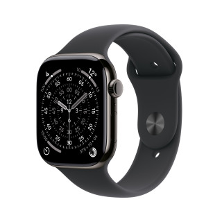 Apple Watch Series 11 OLED 46 mm Numérique 416 x 496 pixels Écran tactile 5G Titane Wifi GPS (satellite)