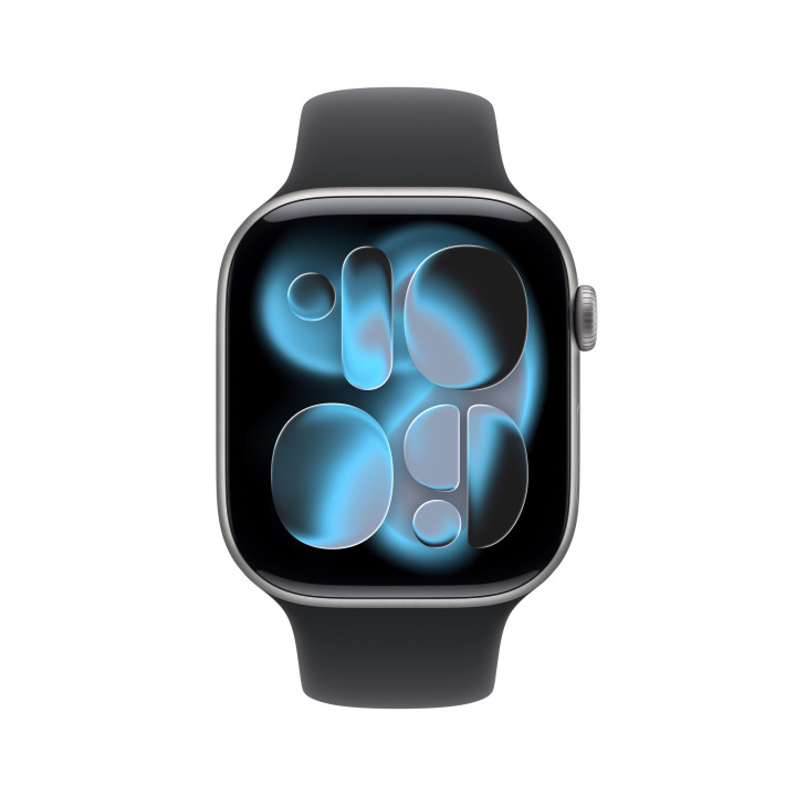 Apple Watch Series 11 OLED 46 mm Numérique 416 x 496 pixels Écran tactile Gris Wifi GPS (satellite)