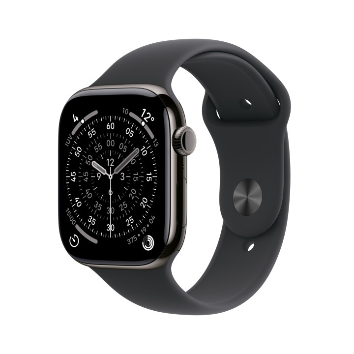 Apple Watch Series 11 OLED 42 mm Numérique 374 x 446 pixels Écran tactile 5G Titane Wifi GPS (satellite)