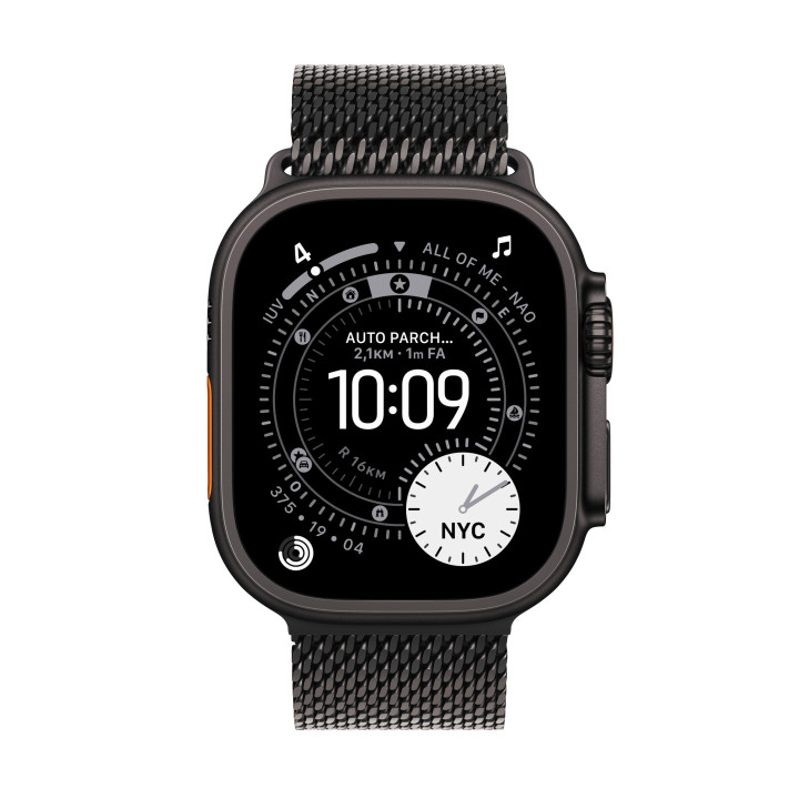 Apple Watch Ultra 3 OLED 49 mm Numérique 422 x 514 pixels Écran tactile 5G Noir Wifi GPS (satellite)