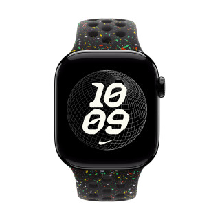 Apple MGAF4ZM/A accessoire intelligent à porter sur soi Bande Noir Aluminium, Fluoroélastomère